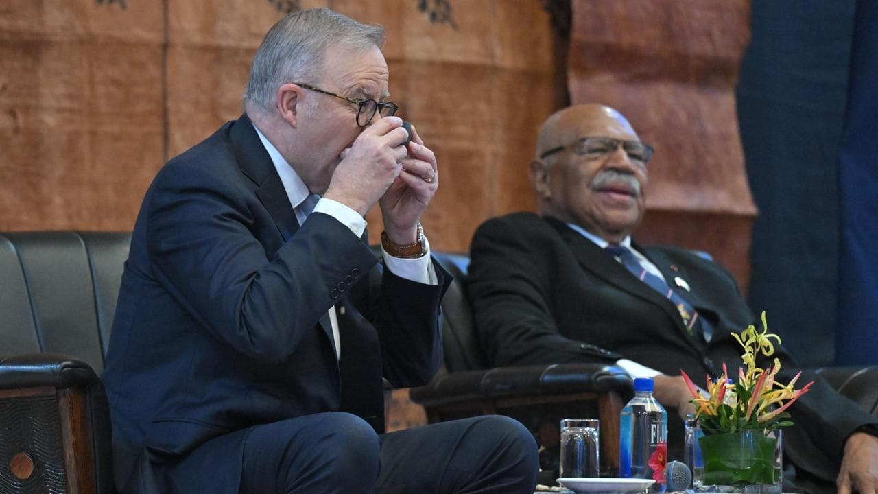 Bula: PM receives traditional welcome ahead of treaty