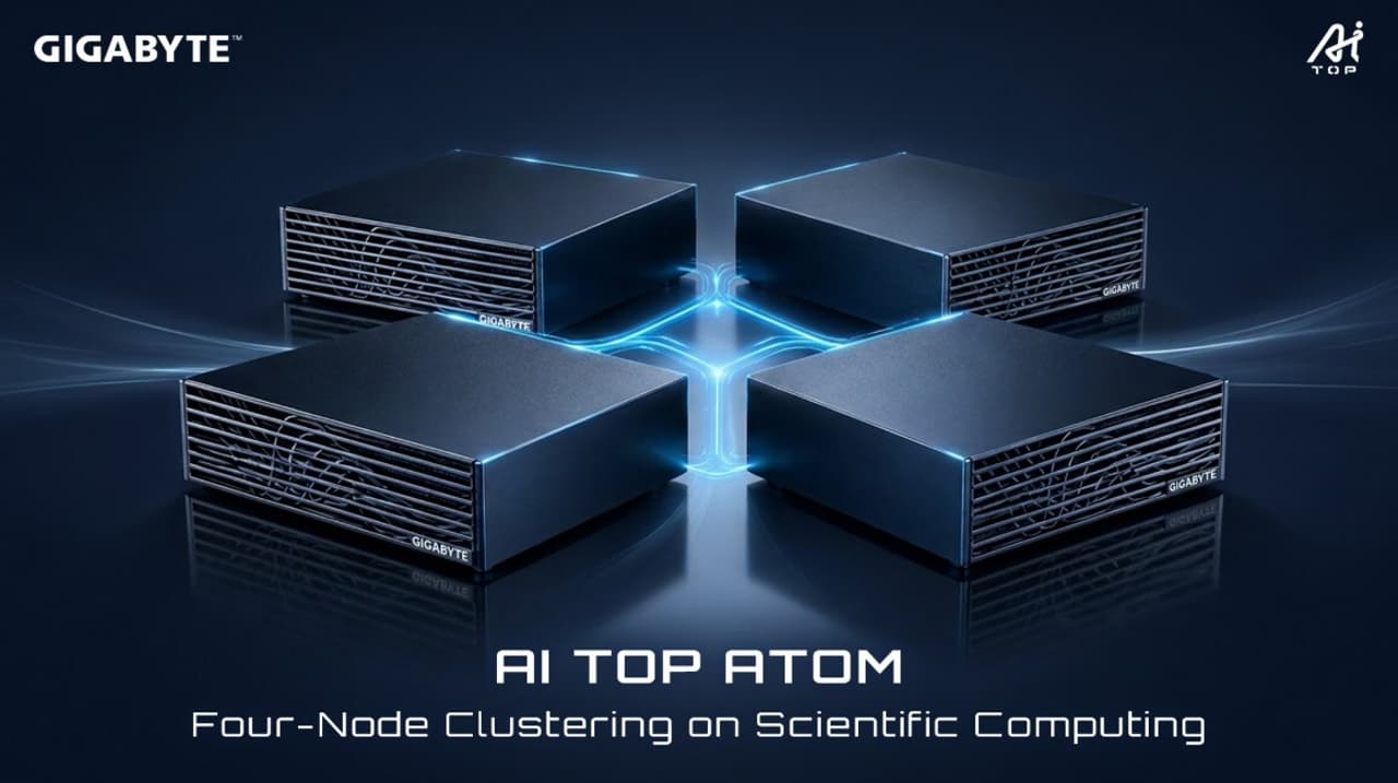 GIGABYTE Demonstrates AI TOP ATOM Four-Node Clustering on Scientific Computing