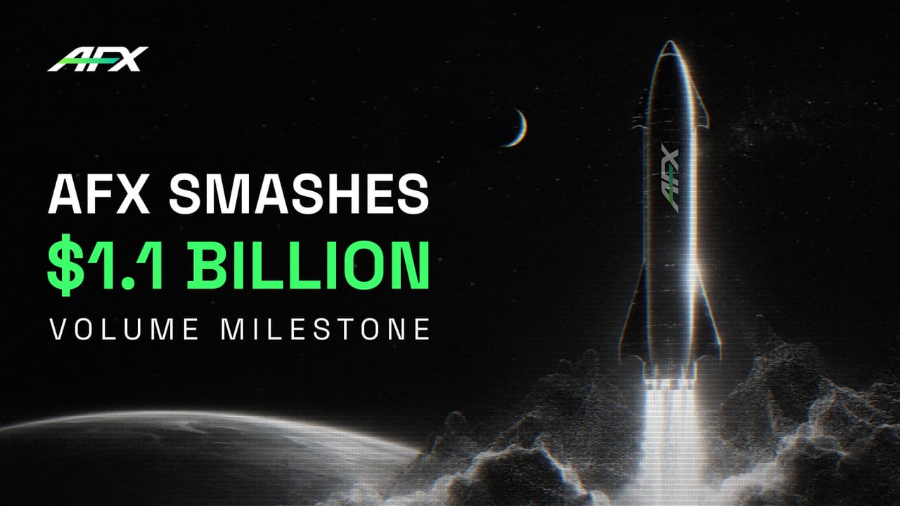 AFX Surpasses $1.1 Billion in Total Trading Volume, Highlighting Capital Efficiency in On-Chain Derivatives