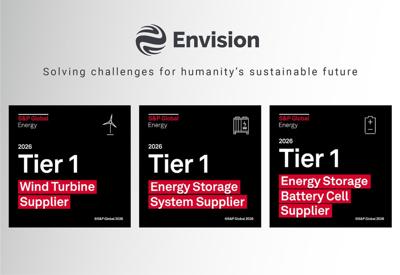 Envision Named to S&P Global Tier 1 Cleantech Companies List for the Second Consecutive Year