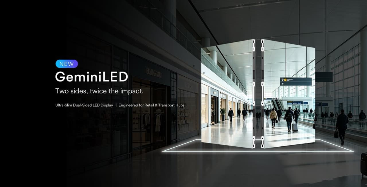 INFiLED Launches GeminiLED Series: a Dual-Sided LED Display for Public Spaces
