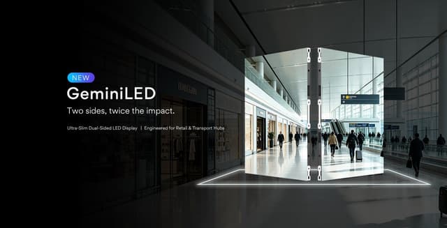 INFiLED Launches GeminiLED Series: a Dual-Sided LED Display for Public Spaces