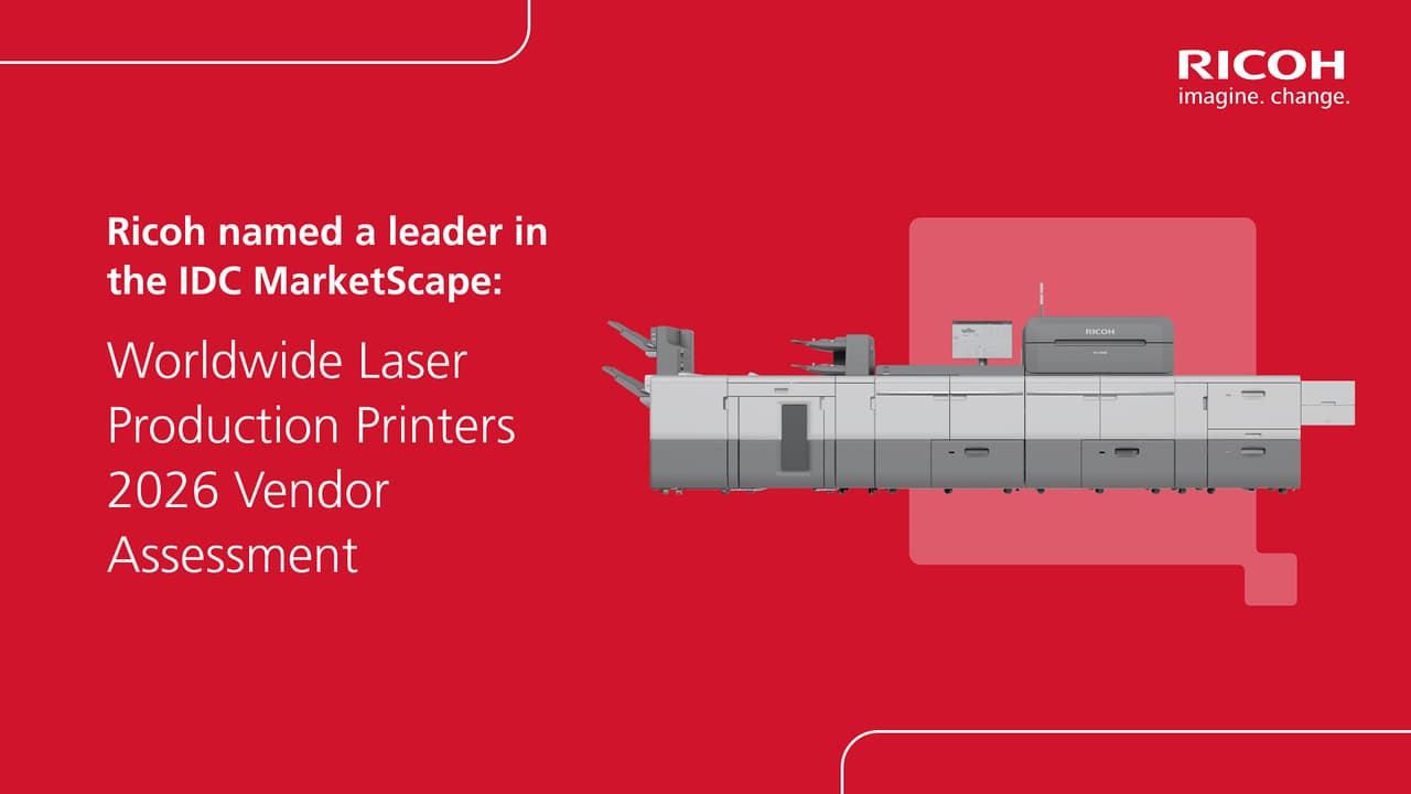 Ricoh named a Leader in the 2026 Worldwide Laser Production Printers by IDC MarketScape