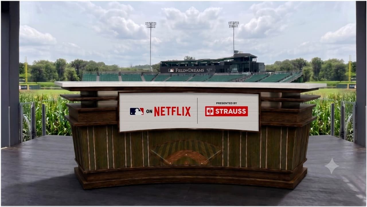 STRAUSS STEPS UP TO THE PLATE AS PRESENTING SPONSOR OF NETFLIX'S MLB AT FIELD OF DREAMS PREGAME AND POSTGAME COVERAGE