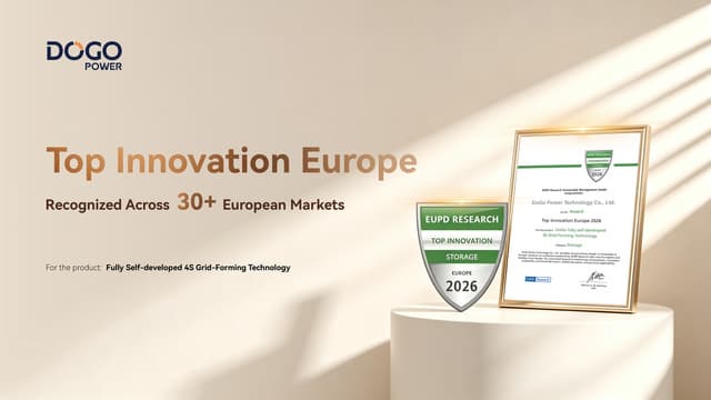 DoGo Power Wins EUPD Research's 2026 Top Innovation Award in Europe