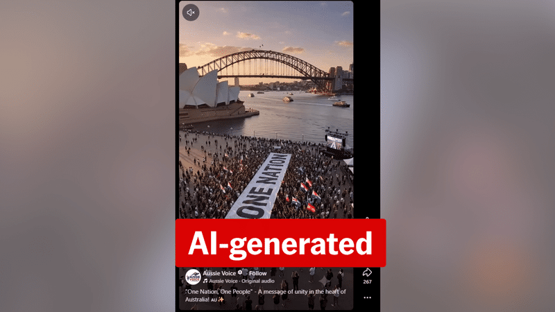 Fake One Nation rally clips shared by disinformation page