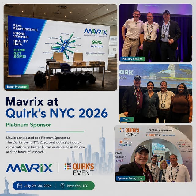Mavrix Makes the Case for Trusted Human Evidence in the AI Era at Quirk's New York
