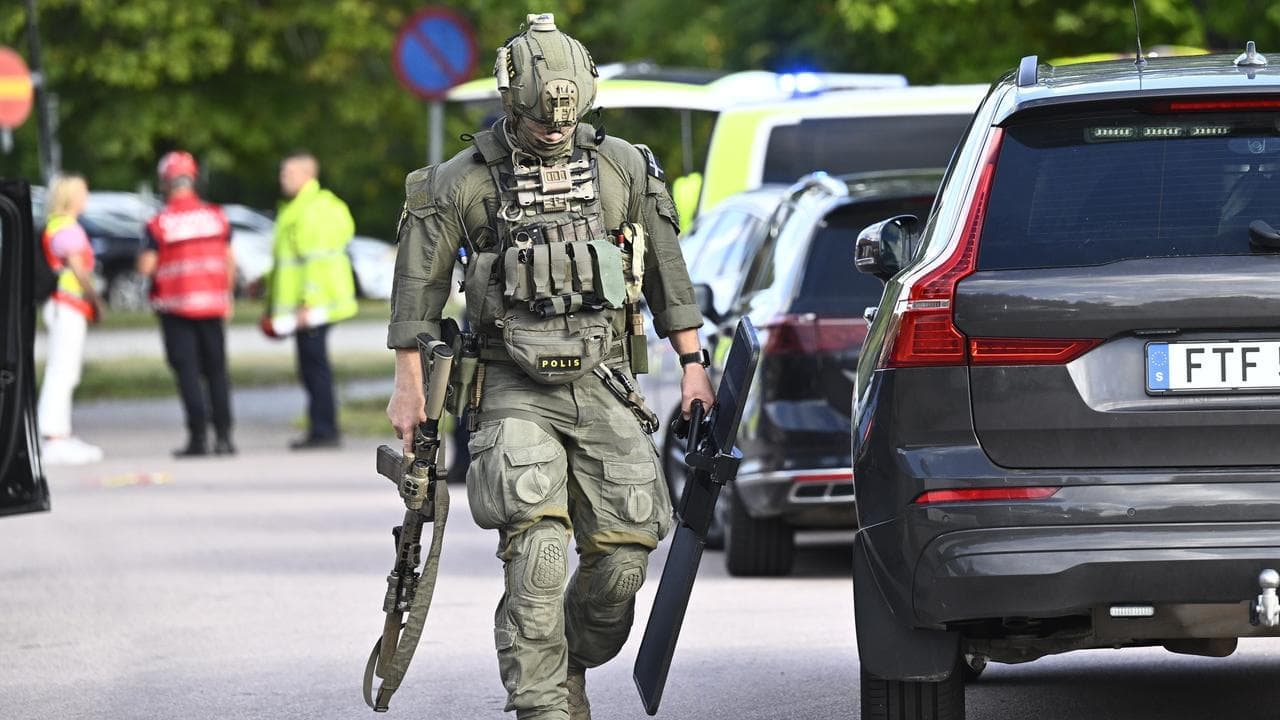 One dead, three hurt in sword attack at Swedish school