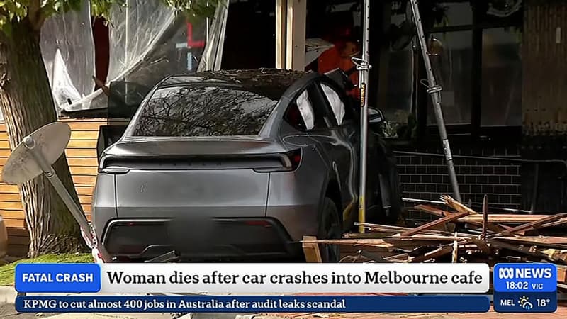 Woman dies after car crashes into shopping centre cafe