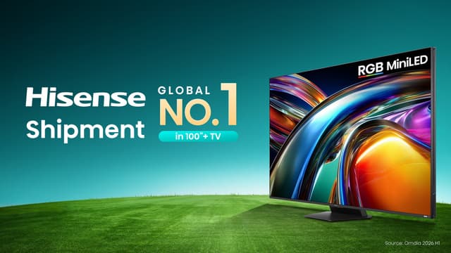 Omdia H1 2026: Hisense Ranks No. 1 Globally in 100-Inch-and-Above TV Shipments