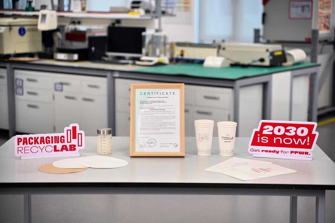 Henkel's Packaging Recyclab in Shanghai now accredited for EU recognized paper packaging recyclability testing