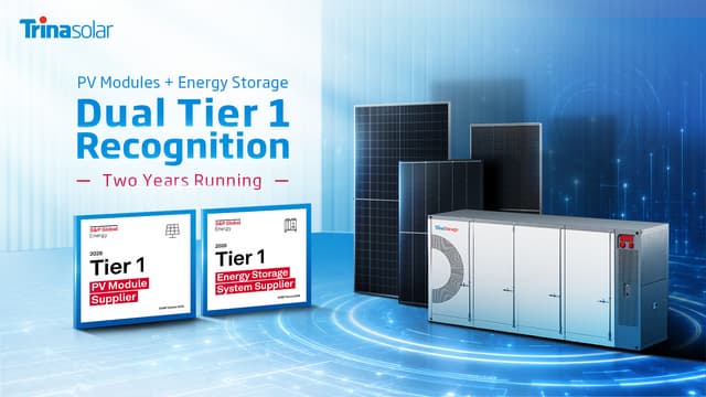Trinasolar Retains Tier 1 Status for Both PV Modules and Energy Storage Systems on S&P Global Cleantech Companies List 2026