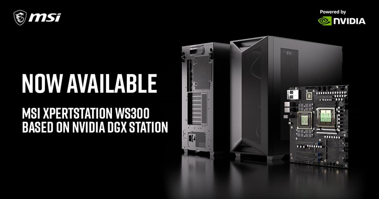 MSI XpertStation WS300 Based on NVIDIA DGX Station Now Available