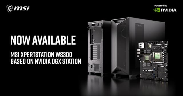 MSI XpertStation WS300 Based on NVIDIA DGX Station Now Available