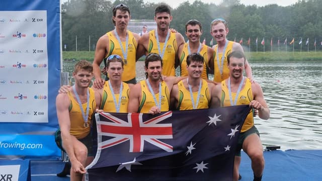Record-breaking race: Aussies on podium in men's eight