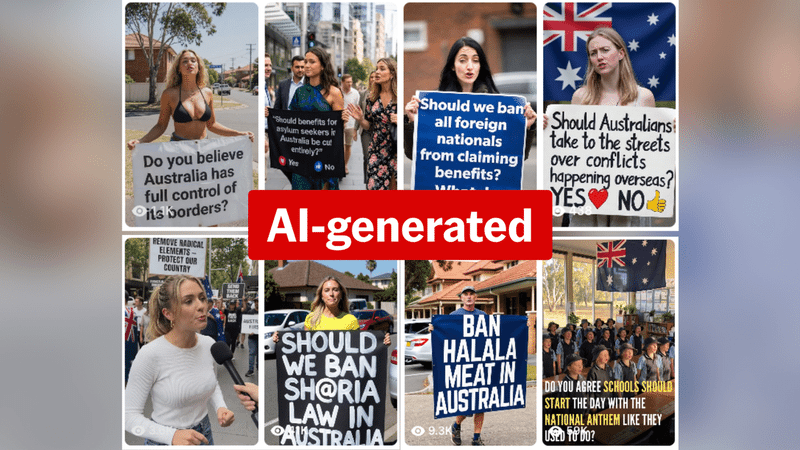 AI-generated protesters passed off as real Australians