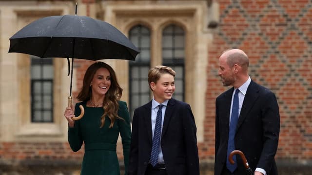 Prince George arrives for first day at Eton College