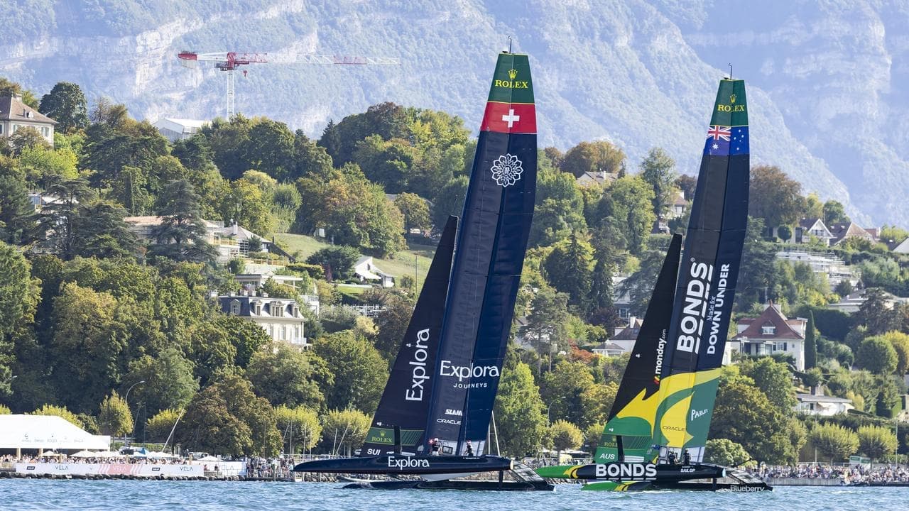 Aussie sailors rise to top on tough day in Switzerland