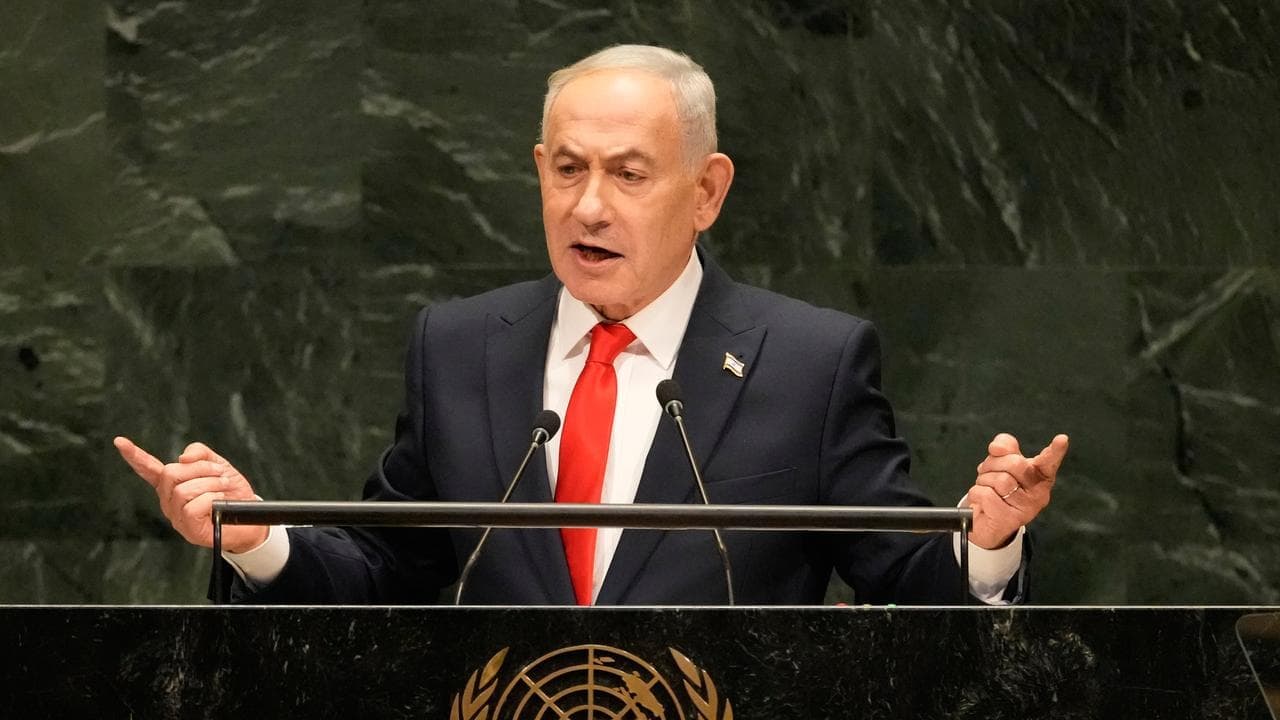 At UN, Netanyahu defends Israel as delegates walk out