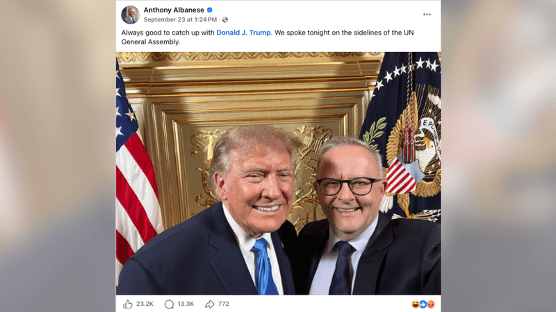 Bogus claim about Albanese-Trump selfie spreads after UN summit