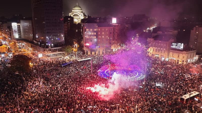 Serbia celebrates as Vucic concedes defeat in election