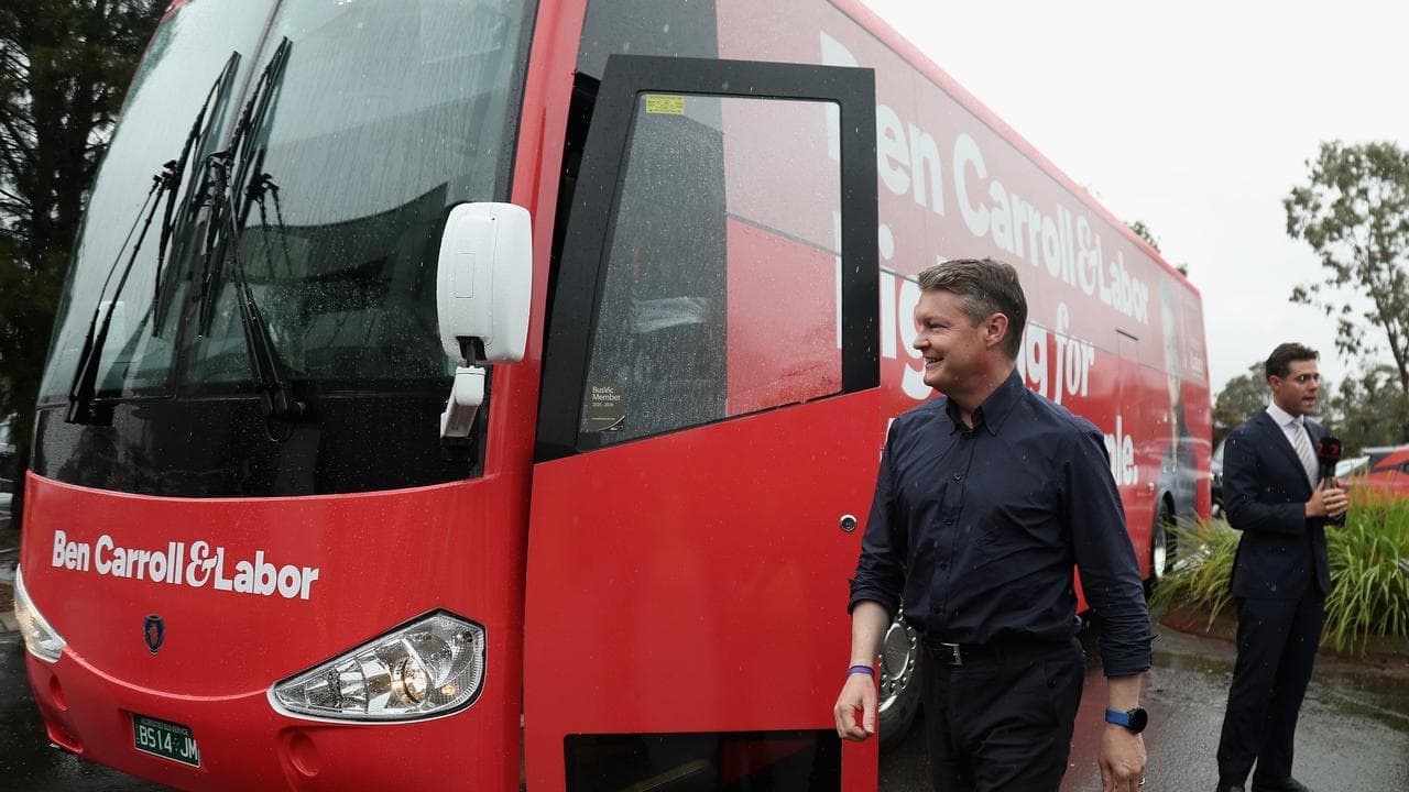 Labor vows 'open door' for business as bus hits road