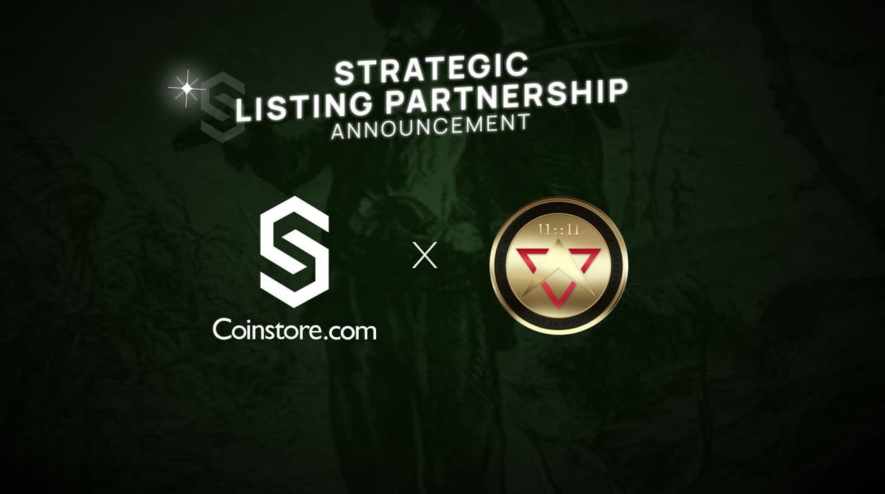 Coinstore.com lists 11:11 token - A special cryptocurrency that is used within the Hyper Barter Exchange (HBE) platform