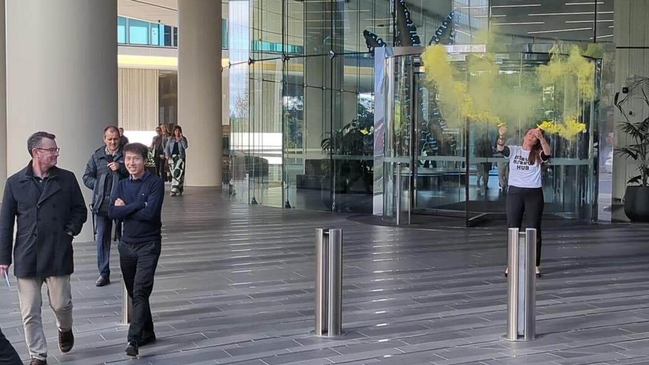 Stench gas protest targets oil and gas giant Woodside