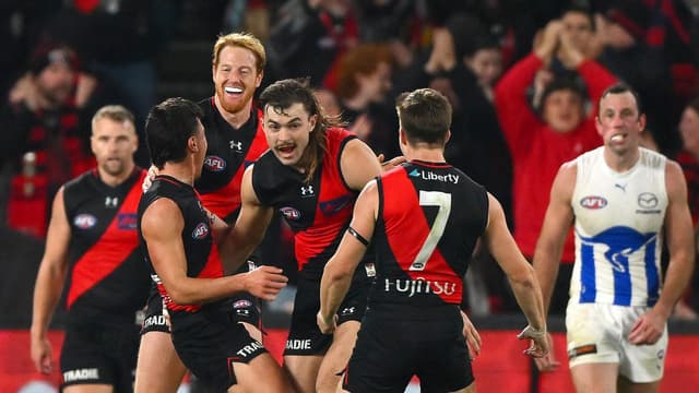 Bombers snatch AFL thriller over gutsy North Melbourne