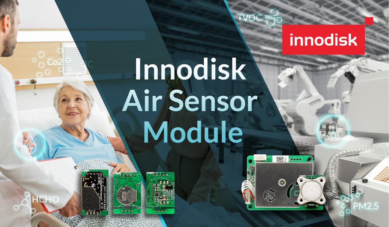 Innodisk Introduces Industrial Air Sensor Module Solution to Add Value to Edge AI Application