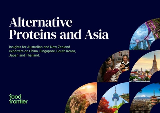 Food Frontier Report: Opportunities Abound as Asia's Alternative Protein Market Grows