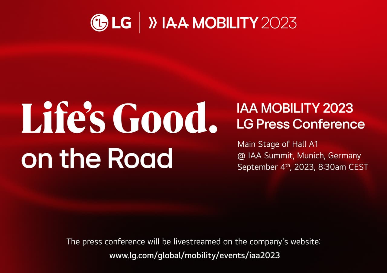 LG CEO TO PRESENT COMPANY'S FUTURE MOBILITY VISION AT IAA MOBILITY 2023