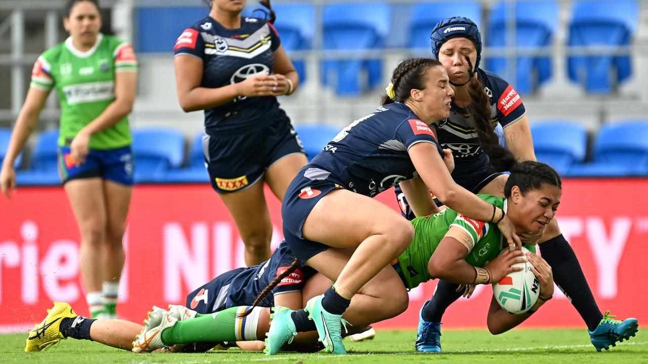 Canberra thrash Cowboys to keep NRLW finals hopes alive