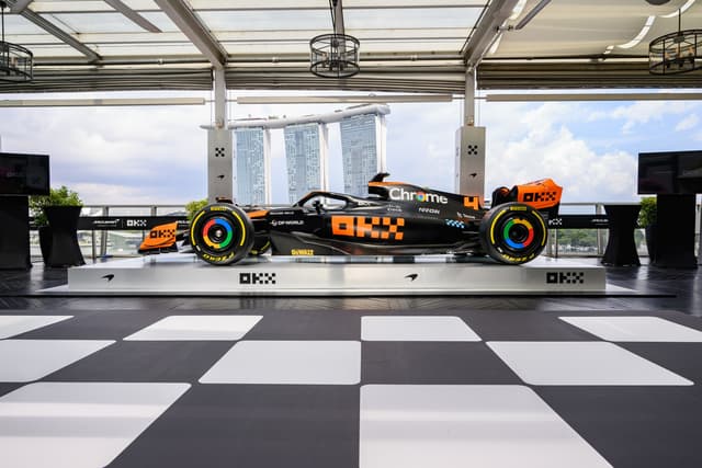 OKX switch McLaren MCL60 race car to Stealth Mode for the Singapore Grand Prix