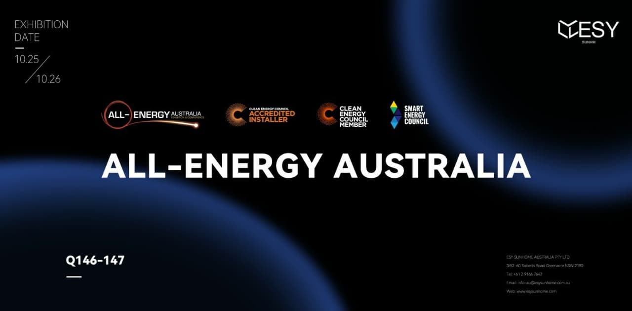 ESY SUNHOME Unveils Cutting-Edge Energy Solutions at Melbourne's ALL-Energy Exhibition