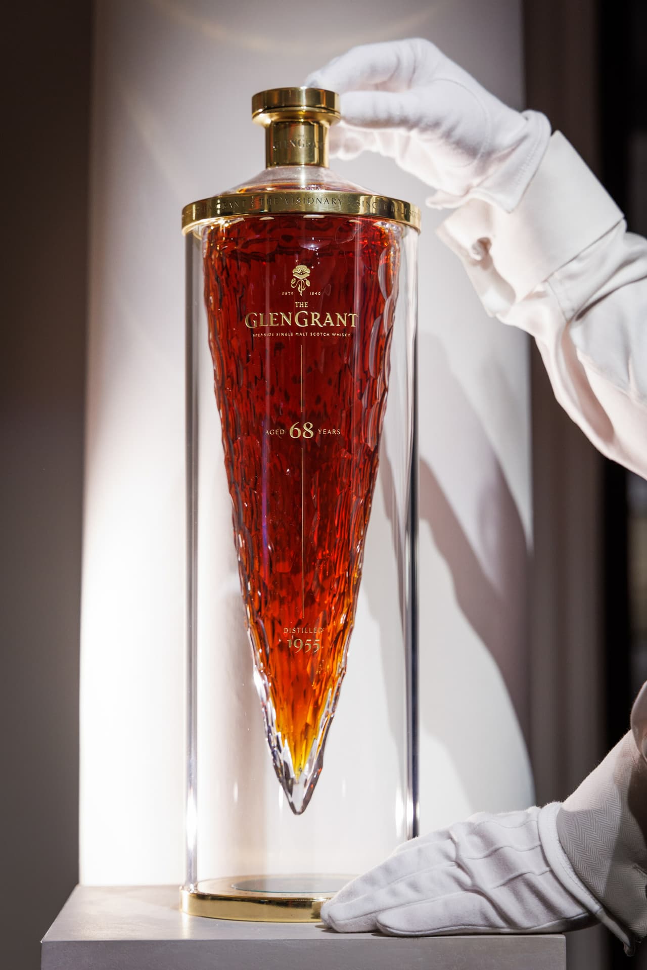 NEW DISTILLERY RECORD ACHIEVED FOR THE GLEN GRANT AFTER THE VISIONARY 68-YEAR-OLD SELLS FOR £212,500 ($256,636 USD) AT THE DISTILLERS ONE OF ONE, THE SECOND RECORD-BREAKING AUCTION IN TWO WEEKS