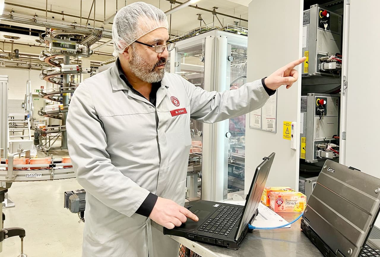 TEEKANNE HAS BEEN USING GETAC LAPTOPS IN ITS PRODUCTION FOR 14 YEARS - SUSTAINABILITY ALL ALONG THE LINE