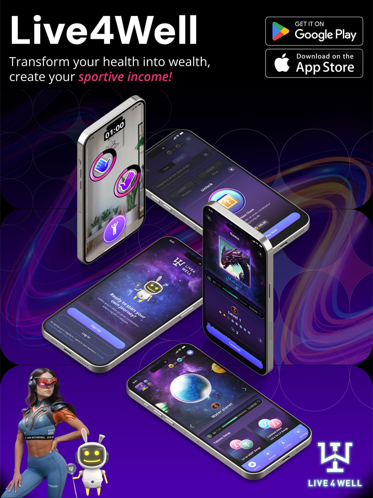 Live4Well Brings "Sportive Income" to the Global Stage, Announcing Expansion Across Asia at Dubai Future Blockchain Summit