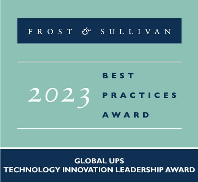 Centiel Earns Frost & Sullivan's 2023 Global Technology Innovation Leadership Award for Delivering Superior Energy-efficient UPS Systems
