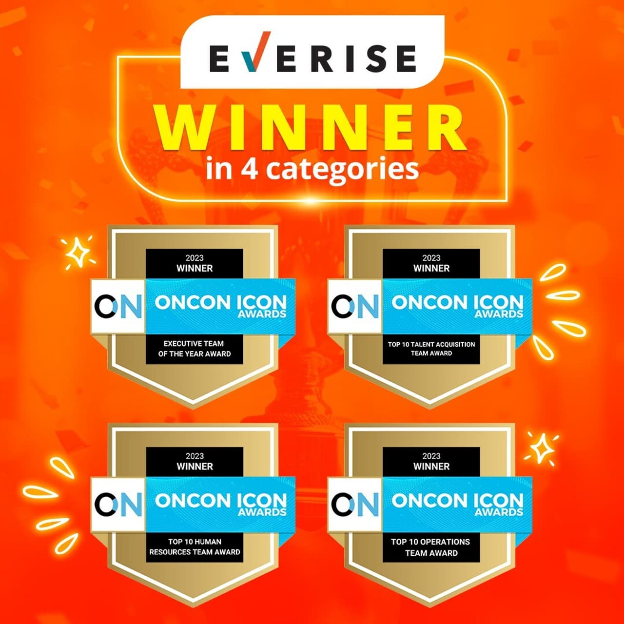 Everise's Executive Leadership Emerges Winner at OnCon Icon Awards 2023