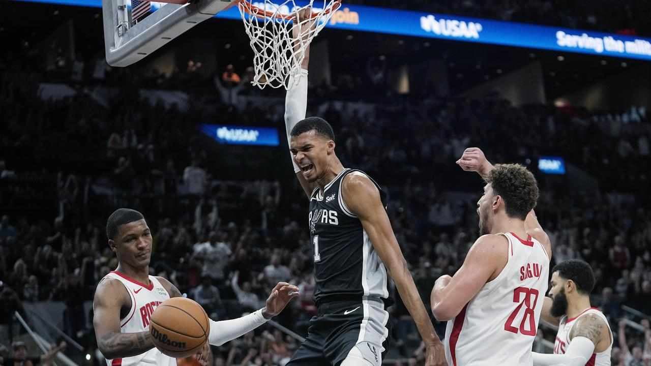 Top pick Wembanyama records first NBA double-double