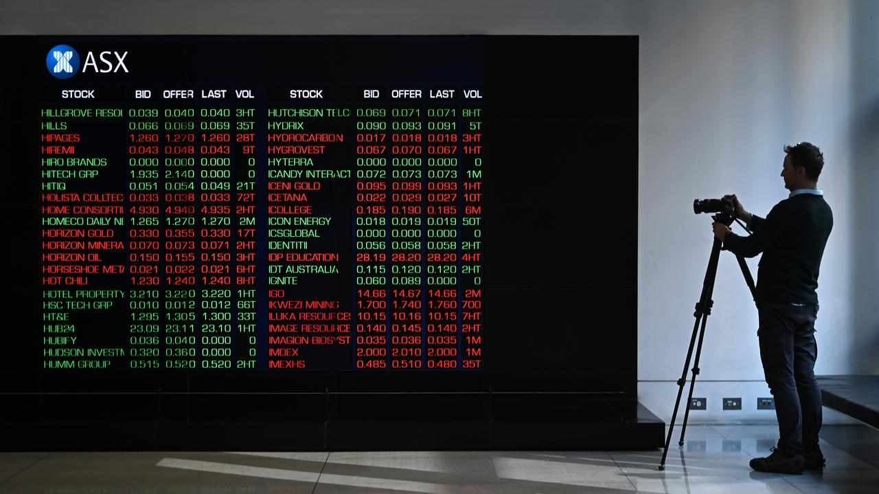 Australian shares drop on hawkish talk from Fed chief