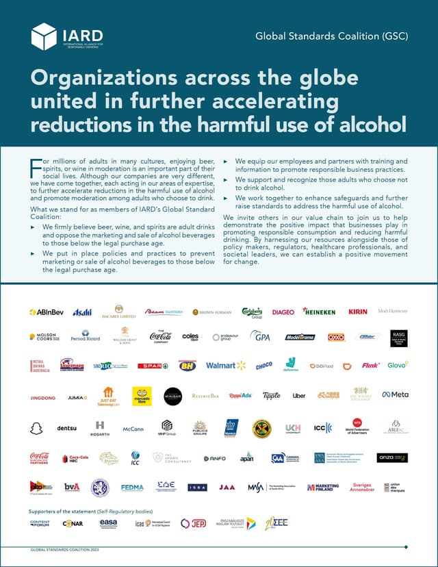 Organizations across the globe united in further accelerating reductions in the harmful use of alcohol