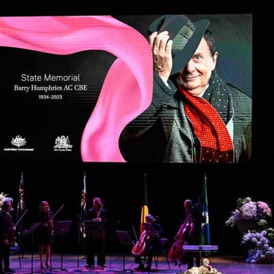 Kingly tributes hail comedic legend of Barry Humphries