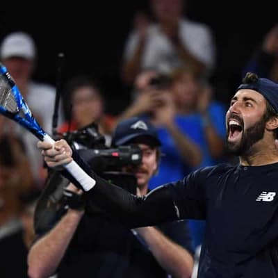 Aussie Thompson wins epic against comeback man Nadal