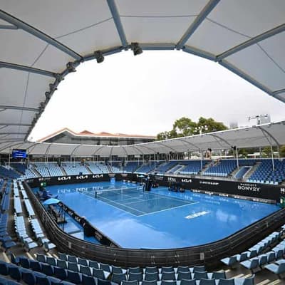 Rain delays Open play on outside courts for three hours