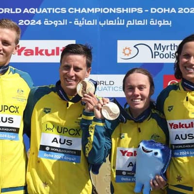 Aussies win first swimming gold at Doha worlds