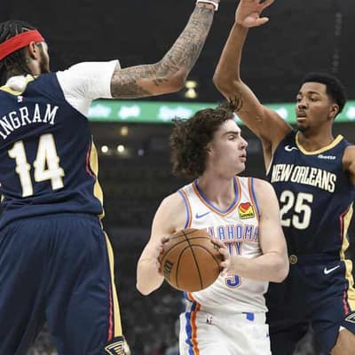 Giddey spectates as OKC pip Pelicans in playoffs return