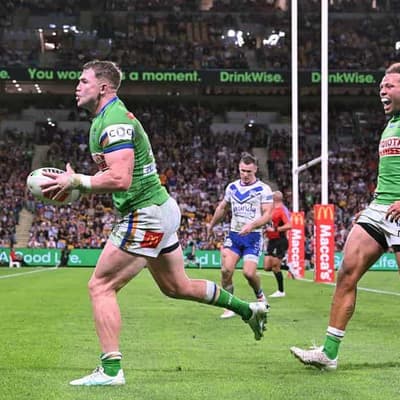 Young's double helps Raiders to chaotic win over Dogs