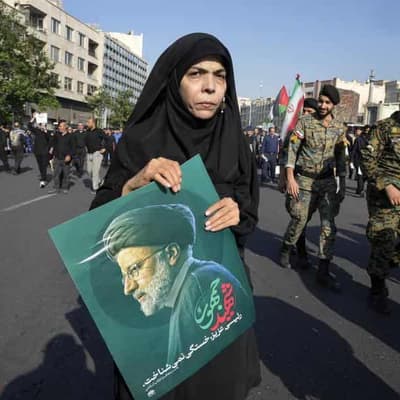 Iran's Supreme Leader leads prayers at Raisi funeral